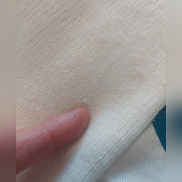 Hem & Thread Crew Sweater Large Blue And White - Picture 6 of 8